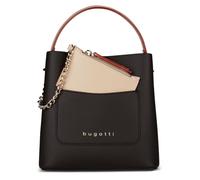 bugatti Ella Handgelenk-Tasche mit extra Geldbörse, kleine Handtasche aus Kunstleder, braun
