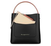 bugatti Ella Handgelenk-Tasche mit extra Geldbörse, kleine Handtasche aus Kunstleder, schwarz