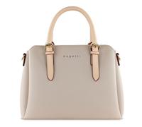 bugatti Ella Handtasche für Damen, Bowling Bag mittelgroß aus Kunstleder, beige