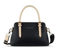 bugatti Ella Handtasche für Damen, Bowling Bag mittelgroß aus Kunstleder, schwarz