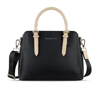 bugatti Ella Handtasche für Damen, Bowling Bag mittelgroß aus Kunstleder, schwarz