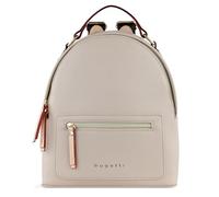 bugatti Ella Rucksack klein für Damen, modischer Tagesrucksack aus Kunstleder, beige