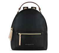 bugatti Ella Rucksack klein für Damen, modischer Tagesrucksack aus Kunstleder, schwarz
