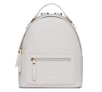 bugatti Ella Rucksack klein für Damen, modischer Tagesrucksack in Saffiano-Art aus Kunstleder, beige