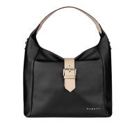bugatti Ella Schultertasche aus Kunstleder, Umhängetasche mit extra Schulterriemen, schwarz