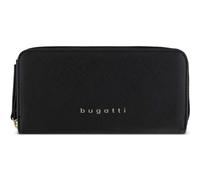 bugatti Ella Zip Around Wallet L Black Saffiano