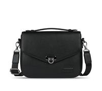 Bugatti Elsa Umhängetasche schwarz, genarbtes Rindsleder, Damen