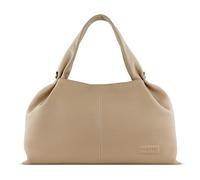bugatti Elsa Schultertasche aus Rindleder, Damen-Handtasche mit Henkel & Schultergurt in sand