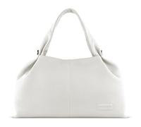 bugatti Elsa Schultertasche aus Rindleder, Damen-Handtasche mit Henkel & Schultergurt in weiß