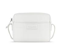 bugatti Elsa kleine Schultertasche mit Reißverschluss, Damen-Umhängetasche in weiß