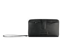 Geldbörse BUGATTI "ELSA", Damen, schwarz, Leder, leicht glänzend, unifarben, Kleinlederwaren, echt Leder (72499323-0) schwarz