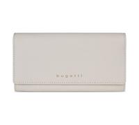 bugatti Emilia Damen-Geldbörse mit Überschlag und RFID-Schutz, Elegante Langbörse aus Leder, Creme