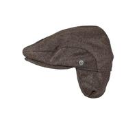 bugatti Flatcap mit Ohrenklappen | Wetterabweisend | Unifarben | Mit Wollanteil | Hutgröße 57, 59, 61 Black