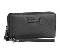 bugatti ELSA Doppel-Reißverschluss-Langörse XXL mit RFID-Schutz, Geldbörse Leder, schwarz
