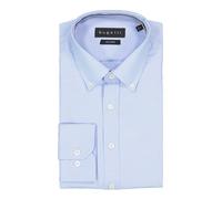 Langarmhemd BUGATTI Gr. L, Normalgrößen, blau (hellblau) Herren Hemden Langarm mit Brusttasche (46829842-L)