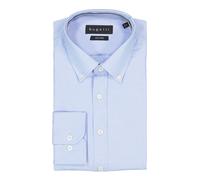 Langarmhemd BUGATTI Gr. XL, Normalgrößen, blau (hellblau) Herren Hemden Langarm mit Brusttasche (46829842-XL)