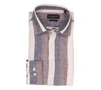 bugatti Hemd Herren Regular Fit Langarm Leinen braun, M