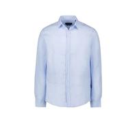 bugatti Hemd Herren Slim Fit Langarm Leinen blau, M