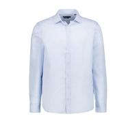 Langarmhemd BUGATTI, Herren, Gr. XL, Normalgrößen, blau (320, hellblau), 100% Leinen, unifarben, normal, eckige 2-Knopf-Manschette, Hemden, aus Leinen (19676869-XL) 320, hellblau