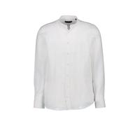 bugatti Hemd Herren Slim Fit Langarm Leinen weiß, L