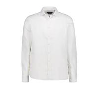 bugatti Hemd Herren Slim Fit Langarm Leinen weiß, L