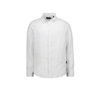 bugatti Hemd Herren Slim Fit Langarm Leinen weiß, M