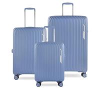 bugatti Hera 3er Hartschalen-Koffer-Set mit 4-Rollen (S,M,L), leichte Reise-Koffer aus PP Light und Handgepäck-Trolley, Denim