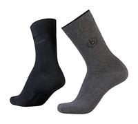 bugatti Herren 2er Pack logo + uni basic anthrazit grau, Size:39-42