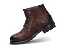 bugatti Herren-321-6115N-3514-3131-Stiefel Warmfutter,dark red/dark red,41