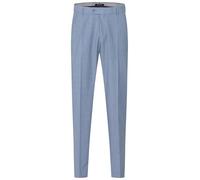 Anzughose BUGATTI "Mix & Match", Herren, Gr. 58, Normalgrößen, blau (320, hellblau), 75% Wolle, 22% Polyester, 3% Elasthan, unifarben, gerade, unten schmal, Hosen Anzughose, mit Bügelfalte & feiner St