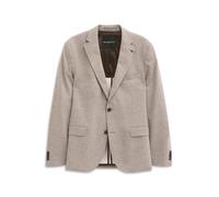 Anzugsakko BUGATTI "Modern Fit", Herren, Gr. 54, 50, beige, 39% Wolle, 33% Polyester, 14% Viskose, 13% Polyamid, 1% Elasthan, unifarben, normal, Manschette, Sakkos, mit Reverskragen aus einem Wolle-Mi