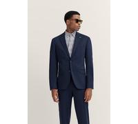 Anzugsakko BUGATTI, Herren, Gr. 50, 370, marine, 66% Polyester, 21% Viskose, 10% Polyamid, 3% Elasthan, unifarben, elegant, normal, Langarm Manschette, Sakkos, mit Stretchfunktion (39328261-50) 370, m