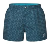 bugatti® - Herren Badeshort Carlos Marine/Jade Gemustert, in Größe L
