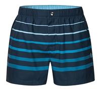 bugatti® - Herren Badeshort Kuno Marine/türkis gestreift, in Größe XL