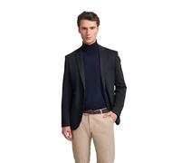 Anzugsakko BUGATTI, Herren, Gr. 56, blau (marine), 66% Polyester, 21% Viskose, 10% Polyamid, 3% Elasthan, unifarben, elegant, normal, Langarm normaler Saum, Sakkos, mit dezenter Struktur (24649750-56)