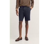 Bermudas BUGATTI, Herren, Gr. 56, Normalgrößen, 380, marine, 76% Baumwolle, 23% Leinen, 1% Elasthan, unifarben, casual, normal, Hosen, aus Baumwoll-Leinen-Mix (69280216-56) 380, marine