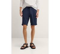 Bermudas BUGATTI "Stretch", Herren, Gr. 58, Normalgrößen, 380, marine, 63% Polyester, 26% Viskose, 8% Polyamid, 3% Elasthan, unifarben, slim fit, Hosen Bermudas, Jersey Premium (94578652-58) 380, mari