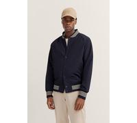 Blouson BUGATTI, Herren, Gr. L, 390, marine, 90% Polyamid, 10% Elasthan, unifarben, casual, regular fit, Langarm Bündchen, Jacken, mit Collegekragen (45760417-L) 390, marine