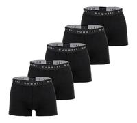 bugatti Herren Boxershorts, 5er Pack - Boxer Briefs, Cotton Stretch, einfarbig Schwarz XL