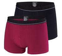 bugatti Herren Boxershorts ohne Eingriff (DE/NL/SE/PL, Alphanumerisch, L, Regular, Regular, 1 x rot / 1 x schwarz)