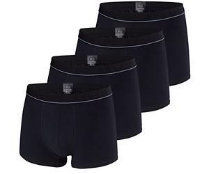 bugatti Herren Boxershorts ohne Eingriff (DE/NL/SE/PL, Alphanumerisch, L, Regular, Regular, 4 x schwarz)