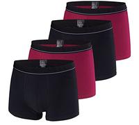 bugatti Herren Boxershorts ohne Eingriff (DE/NL/SE/PL, Alphanumerisch, XL, Regular, Regular, 2 x schwarz / 2 x rot)
