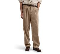 Bundfaltenhose BUGATTI "Relaxed Fit", Herren, Gr. 36, Länge 30, beige (40, beige), 77% Baumwolle, 22% Lyocell, 1% Elasthan, unifarben, relaxed fit, Hosen, Relaxed Fit Cord Baumwollmix (38822468-36) 40