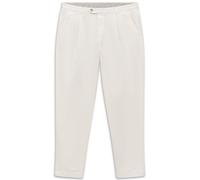 Bundfaltenhose BUGATTI "Tapered Fit", Herren, Gr. 38, Länge 30, 20, ecru, 98% Baumwolle, 2% Elasthan, unifarben, gerade, unten schmal, Hosen, aus Baumwoll-Stretch (77229757-38) 20, ecru