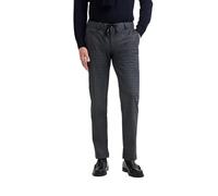 Chinohose BUGATTI "Slim Fit", Herren, Gr. 38, Länge 30, 370, marine, 87% Polyester, 9% Viskose, 4% Elasthan, Glencheckmuster, casual, slim fit, Hosen, Glencheck mit Stretch & Kordelzug (16140230-38) 3