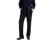 Chinohose BUGATTI "Cozy Times", Herren, Gr. 38, Länge 30, blau (380, marine), 68% Polyester, 28% Viskose, 4% Elasthan, unifarben, gerade, unten schmal, Hosen, Tapered Fit mit Soft Touch (69989531-38)