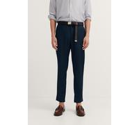 Chinohose BUGATTI, Herren, Gr. 33, Länge 34, blau (380, marine), 53% Baumwolle, 44% Polyester, 3% Elasthan, unifarben, gerade, unten schmal, Hosen Chinohose, aus Baumwoll-Mix (28486505-33) 380, marine