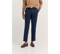 Chinohose BUGATTI, Herren, Gr. 32, Länge 32, blau (380, marine), 97% Baumwolle, 3% Elasthan, unifarben, gerade, unten schmal, Hosen, mit praktischen Gürtelschlaufen (95154823-32) 380, marine