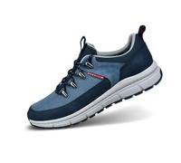 bugatti Herren Dunkelblaue Slip-On-Sneaker mit Atmungsaktivem Mesh, Leichten Eva-Sohlen, Flexibler Konstruktion, Ganztägigem Komfort. blau/dunkelblau 40 EU