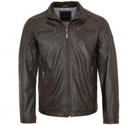 bugatti - Herren Echtleder Lederjacke Lammnappa dunkelbraun